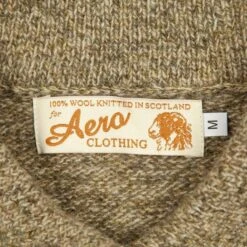 1920's Eton Collared Sports Sweater: Mushroom -Aero Leathers 1920 s eton collared sports sweater mushroom 4