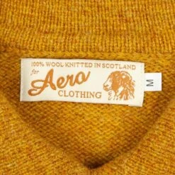 1920's Eton Collared Sports Sweater: Mustard -Aero Leathers 1920 s eton collared sports sweater mustard 4