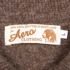 1920's Eton Collared Sports Sweater: Nutmeg -Aero Leathers 1920 s eton collared sports sweater nutmeg 4