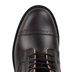 1920s Town Boots (Danite Sole): Black -Aero Leathers 1920s town boots danite sole black 4