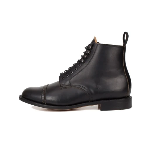 1920s Town Boots (Leather Sole): Black 4 1920s Town Boots (Leather Sole): Black - Image 4