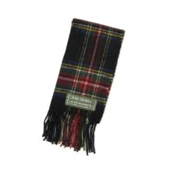 Aero/Lochcarron Tartan Wool Scarf: Stewart Black