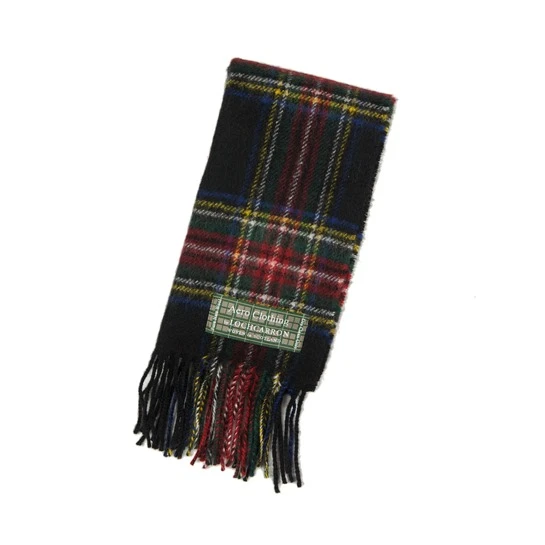 Aero/Lochcarron Tartan Wool Scarf: Stewart Black 1 Aero/Lochcarron Tartan Wool Scarf: Stewart Black