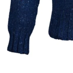 Cashmere & Merino 'Cairngorm' Ski Sweater: Deep Blue -Aero Leathers cashmere merino cairngorm ski sweater deep blue 2