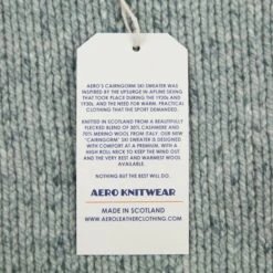 Cashmere & Merino 'Cairngorm' Ski Sweater: Pale Grey -Aero Leathers cashmere merino cairngorm ski sweater pale grey 5