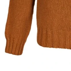 Cashmere & Merino 'Cairngorm' Ski Sweater: Rust -Aero Leathers cashmere merino cairngorm ski sweater rust 2