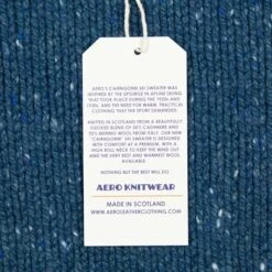 Cashmere & Merino 'Cairngorm' Ski Sweater: Steel Blue 11 Cashmere & Merino 'Cairngorm' Ski Sweater: Steel Blue -Aero Leathers cashmere merino cairngorm ski sweater steel blue 5