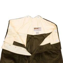 CC41 Corduroy Trousers: Forest Green -Aero Leathers cc41 corduroy trousers forest green 3