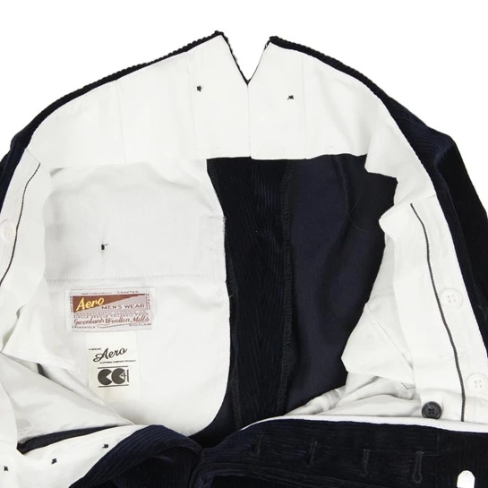 CC41 Corduroy Trousers: Navy (Made By Bookster) 4 CC41 Corduroy Trousers: Navy (Made By Bookster) - Image 4