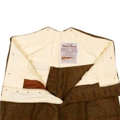 END OF LINE/CLEARANCE Harris Tweed Trousers: Autumn Window Pane -Aero Leathers end of line clearance harris tweed trousers autumn window pane 3