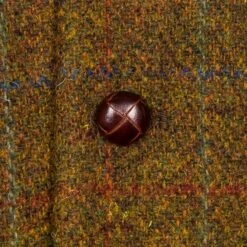 END OF LINE/CLEARANCE Harris Tweed Waistcoat: Autumn Window Pane (SIZE L) -Aero Leathers end of line clearance harris tweed waistcoat autumn window pane size l 4