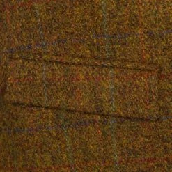 END OF LINE/CLEARANCE Harris Tweed Waistcoat: Autumn Window Pane (SIZE L) -Aero Leathers end of line clearance harris tweed waistcoat autumn window pane size l 5