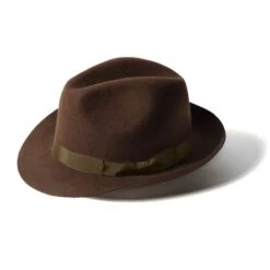 Felt Trilby Hat: Brown
