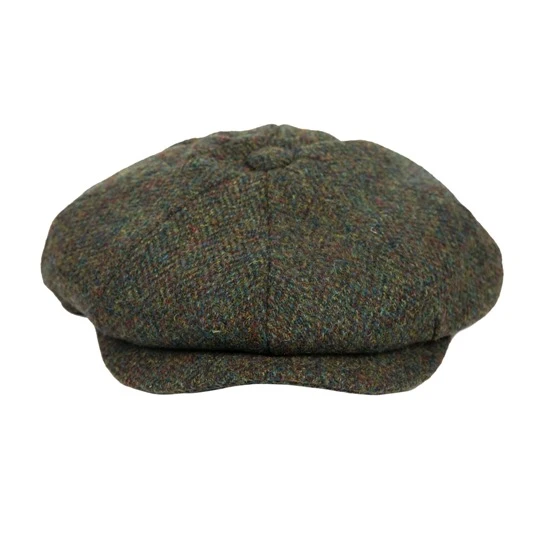 Harris Tweed Eight Panel Bakers Boy Cap: Loch Lomond 2 Harris Tweed Eight Panel Bakers Boy Cap: Loch Lomond - Image 2