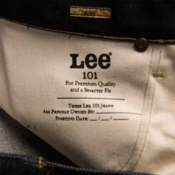 Lee 101S Jeans: Dry 15oz -Aero Leathers lee 101s jeans dry 15oz 6