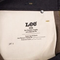 Lee 101z Jeans: Dry 18oz -Aero Leathers lee 101z jeans dry 18oz 5