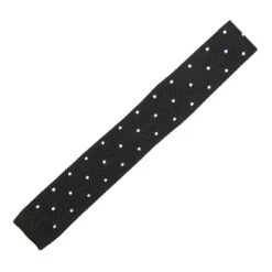 Michelsons Of London Silk Knitted Tie - Black With White Spots