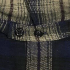 Pike Brothers 1937 Roamer Shirt Blue/Beige Check -Aero Leathers pike brothers 1937 roamer shirt blue beige check 3