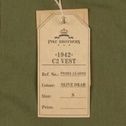 Pike Brothers 1942 C-2 Vest: Olive -Aero Leathers pike brothers 1942 c 2 vest olive 6