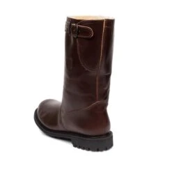 Shearling Lined Border Patrol Motorcycle Boots: Brown -Aero Leathers shearling lined border patrol motorcycle boots brown 2