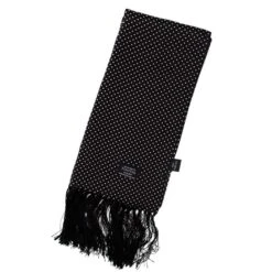 Tootal Polka Dot Silk Scarf: Black