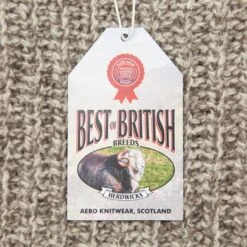 "Trawlerman" Crew Neck Sweater: Herdwick -Aero Leathers trawlerman crew neck sweater herdwick 5