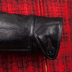 Wool And Leather Half Belt - Broken Weave Tweed -Aero Leathers wool and leather half belt broken weave tweed 3