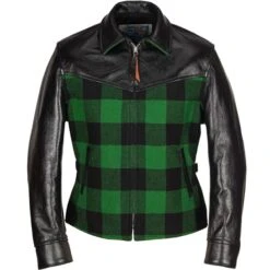 Wool And Leather Half Belt - Buffalo Check