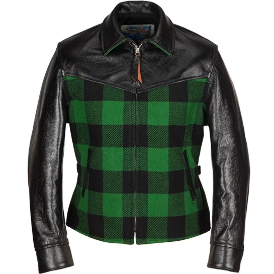 Wool And Leather Half Belt - Buffalo Check 1 Wool And Leather Half Belt - Buffalo Check